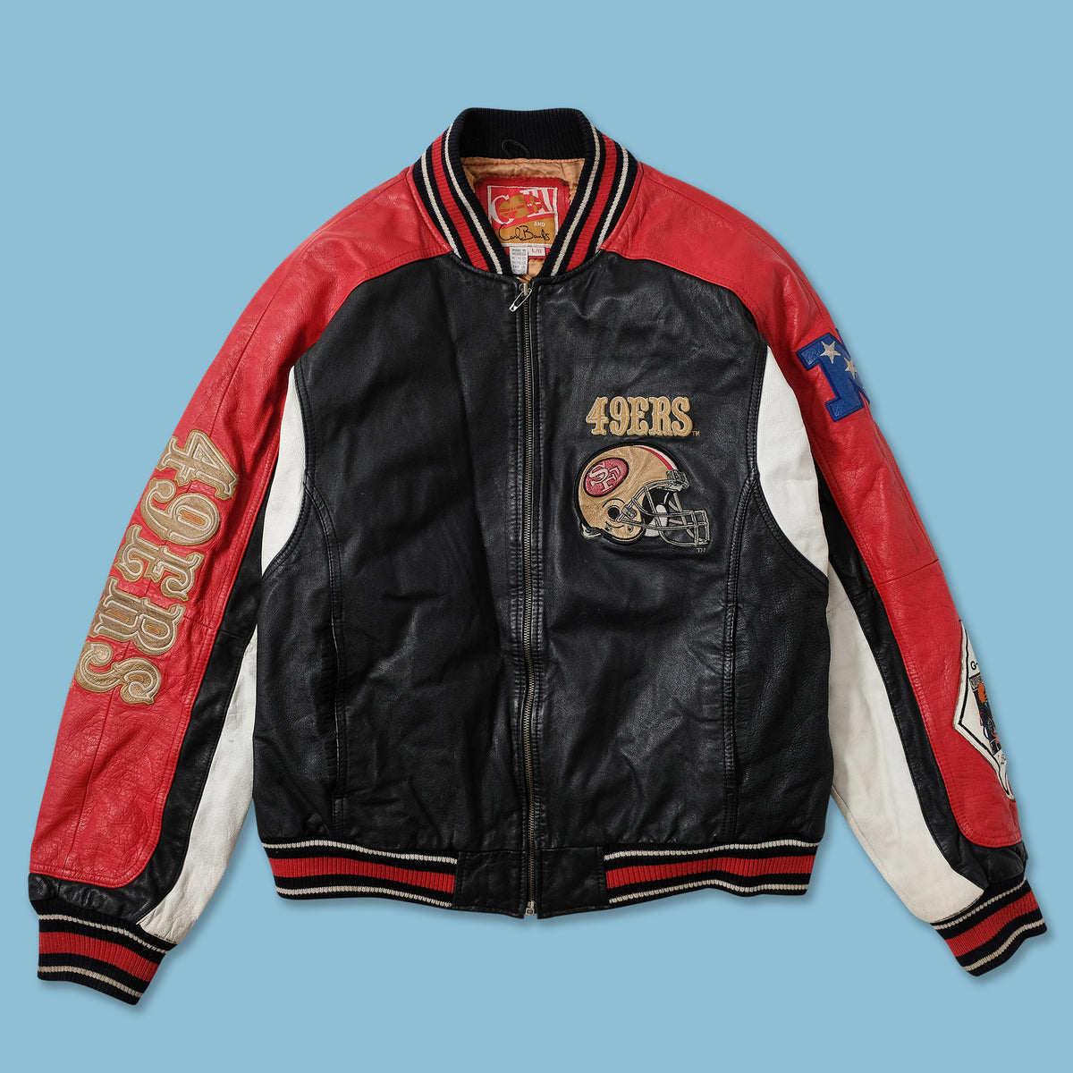 ゆ*ん様 激レア 90s DELONG オールレザー スタジャン 49ERS U ゆ*ん様 激レア 90s DELONG オールレザー スタジャン 49ERS U ゆ