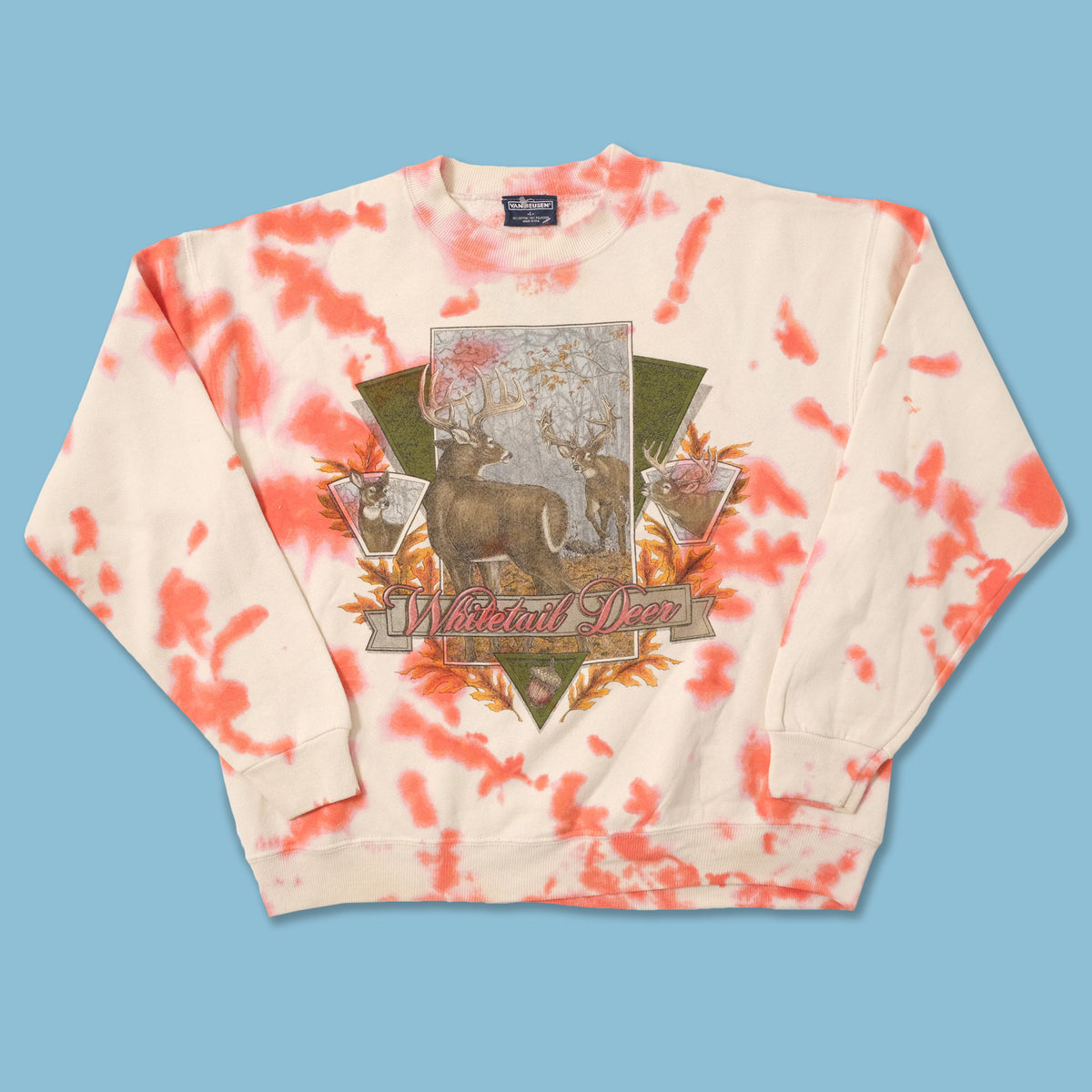 Vintage Deer Tie Dye Sweater Large Double Double Vintage