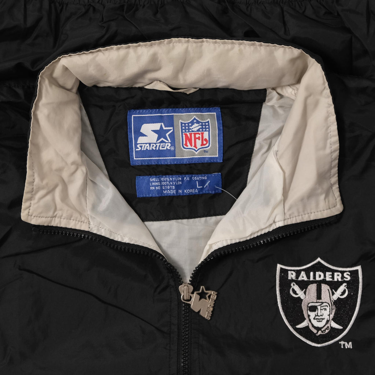 Los Angeles Raiders Vintage Starter Pullover Jacket (Large) READ 