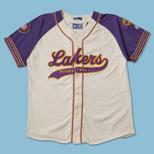 Vintage Starter Los Angeles Lakers Baseball Jersey XLarge