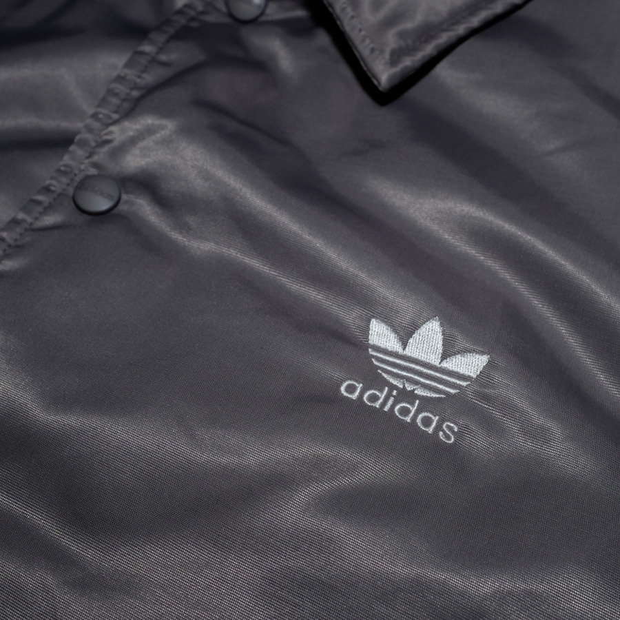 Adidas satin 2025 coach jacket