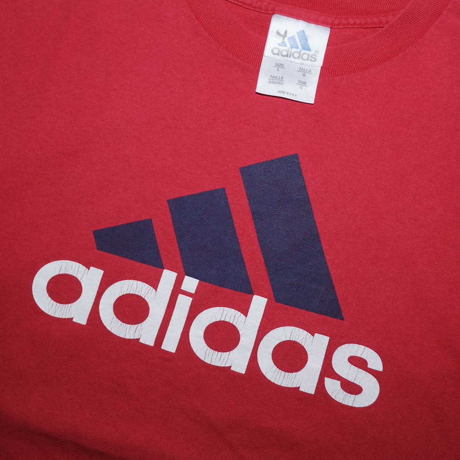Vintage adidas Logo T Shirt Large Double Double Vintage