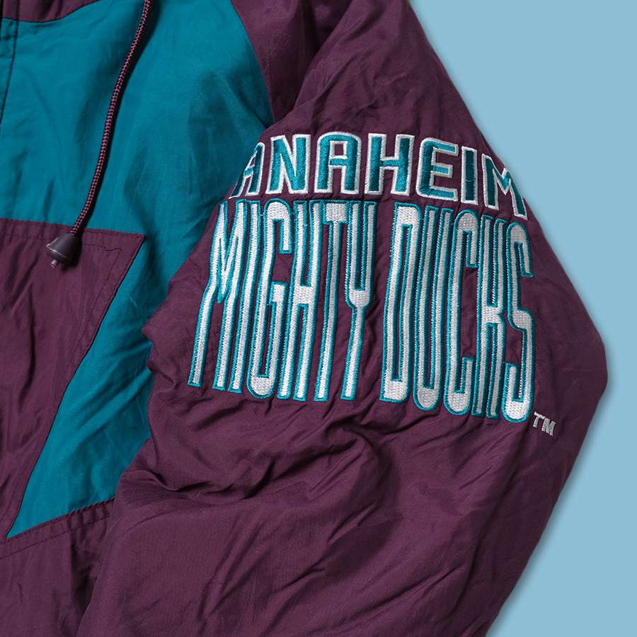 Anaheim Mighty Ducks Jacket Youth XL Boys Purple Vintage 90s
