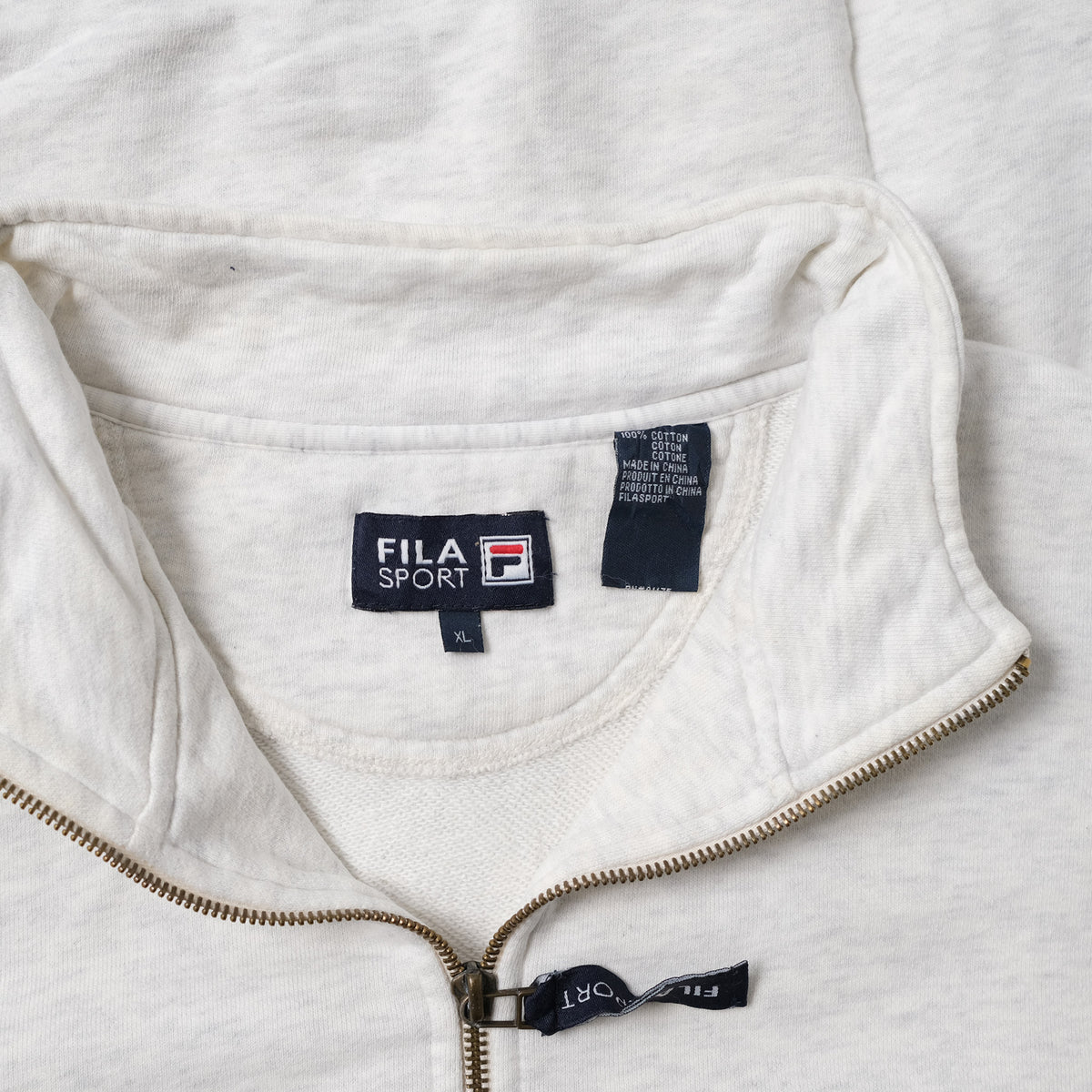 Vintage Fila Sport Q Zip Sweater Large Double Double Vintage