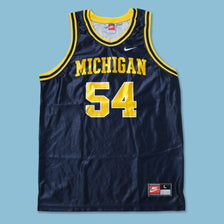 Vintage Deadstock Nike Michigan Basketball Jersey Large