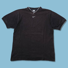 Vintage Nike Mini Swoosh V-Neck T-Shirt Medium / Large