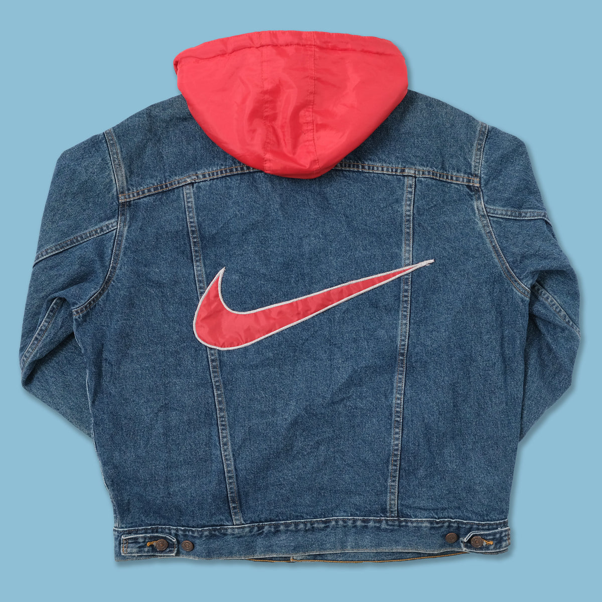 Size L NIKE x Levi’s Denim jacket Levi's x Nike Denim Trucker Jacket Medium Wash Mens Size XL