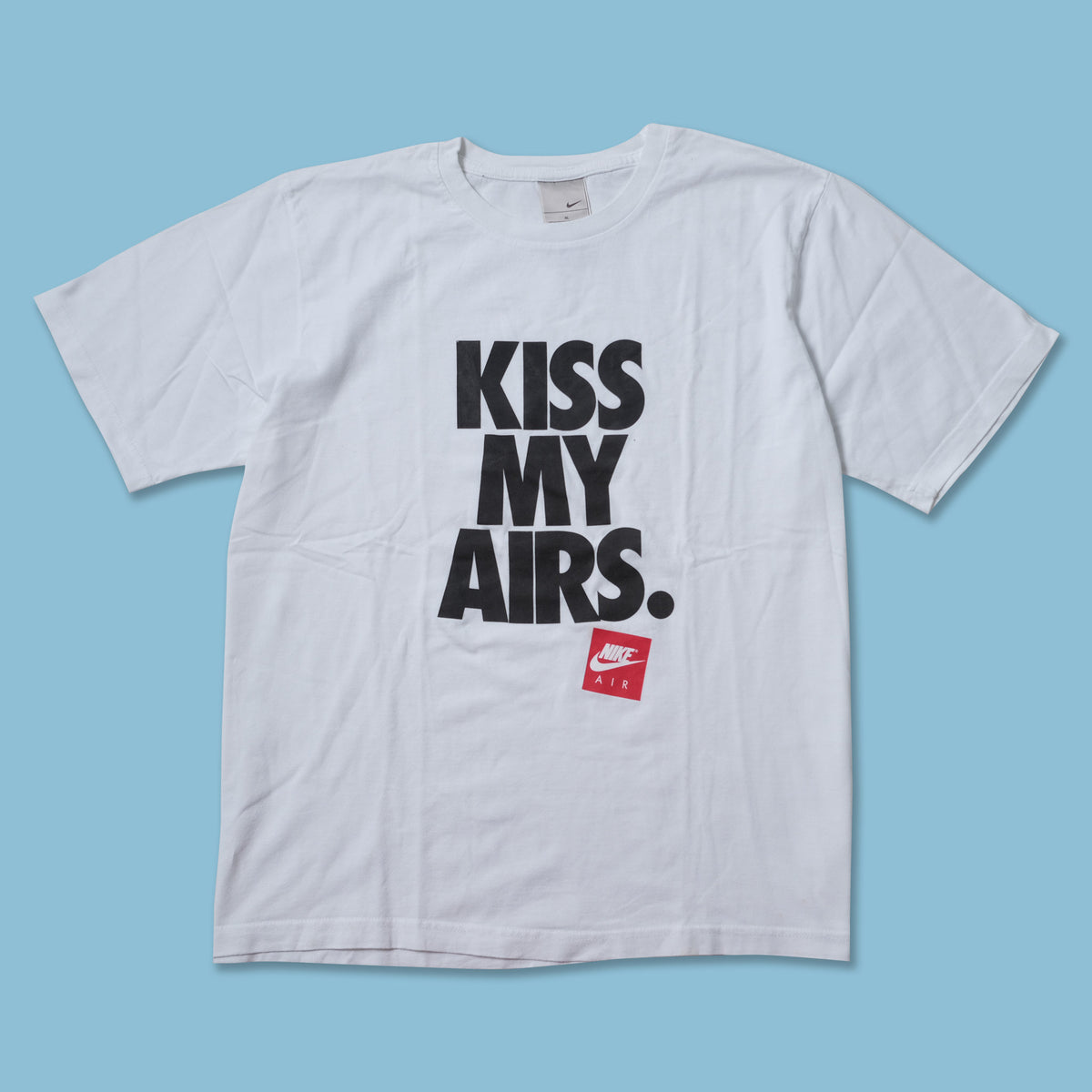schoolbord Reden Iedereen Vintage Nike Kiss My Airs T-Shirt XLarge | Double Double Vintage