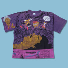 Vintage Comic Pattern T-Shirt XLarge