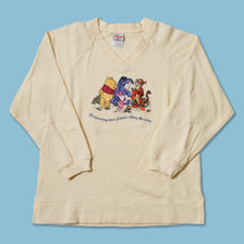 Vintage Winnie Pooh V-Neck Sweater Small