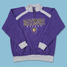 Vintage Baltimore Ravens Q-Zip Sweater XLarge
