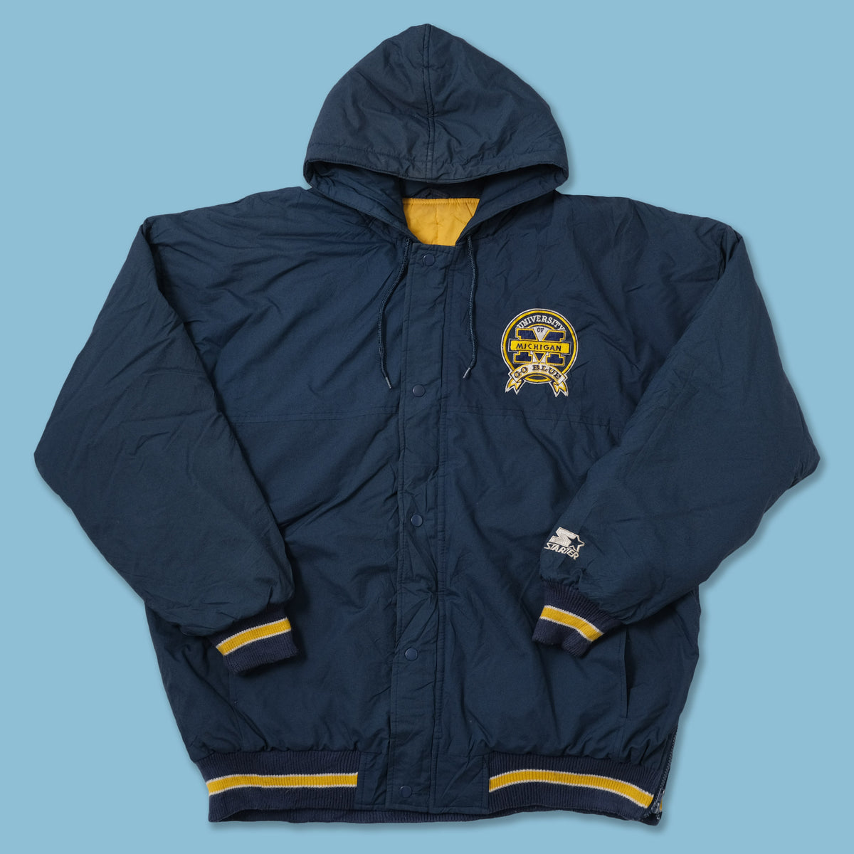 Vintage Starter Michigan Padded Jacket XLarge | Double