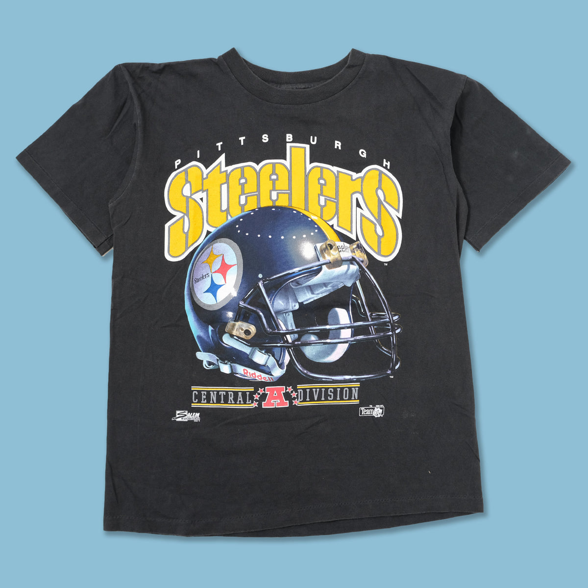 Vtg 90s PITTSBURGH STEELERS NFL Back Print Salem Sportswear T