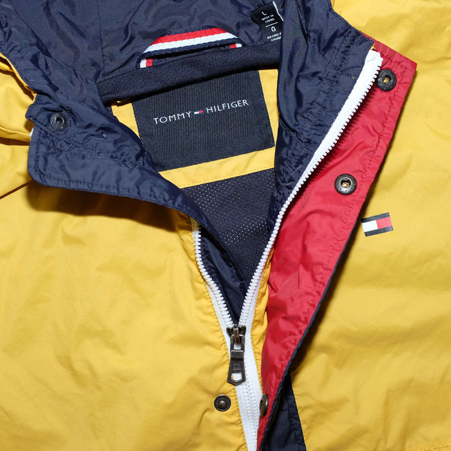 Yellow and blue tommy hilfiger jacket deals