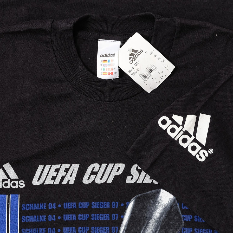1997 DS adidas Schalke 04 Uefa Cup T-Shirt Small 
