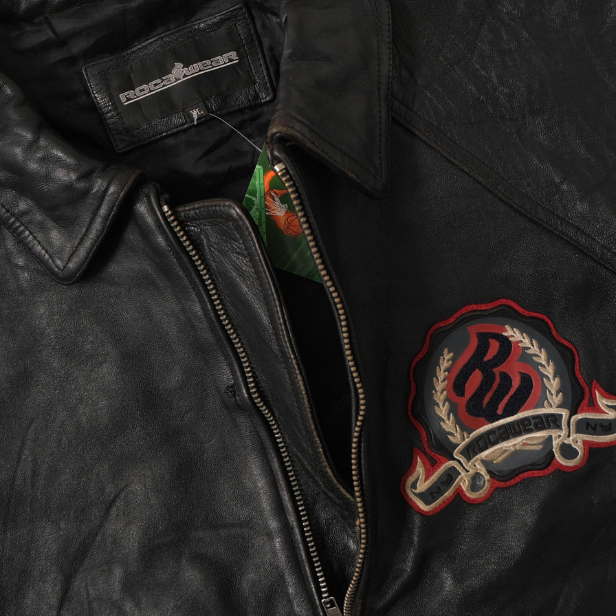 Vintage Rocawear Leather Jacket XXL 