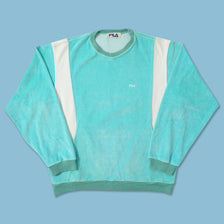 Vintage Fila Velour Sweater Medium 