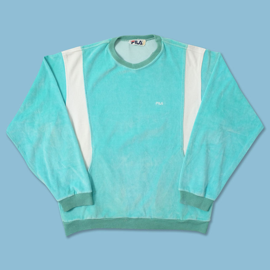 Vintage Fila Velour Sweater Medium 