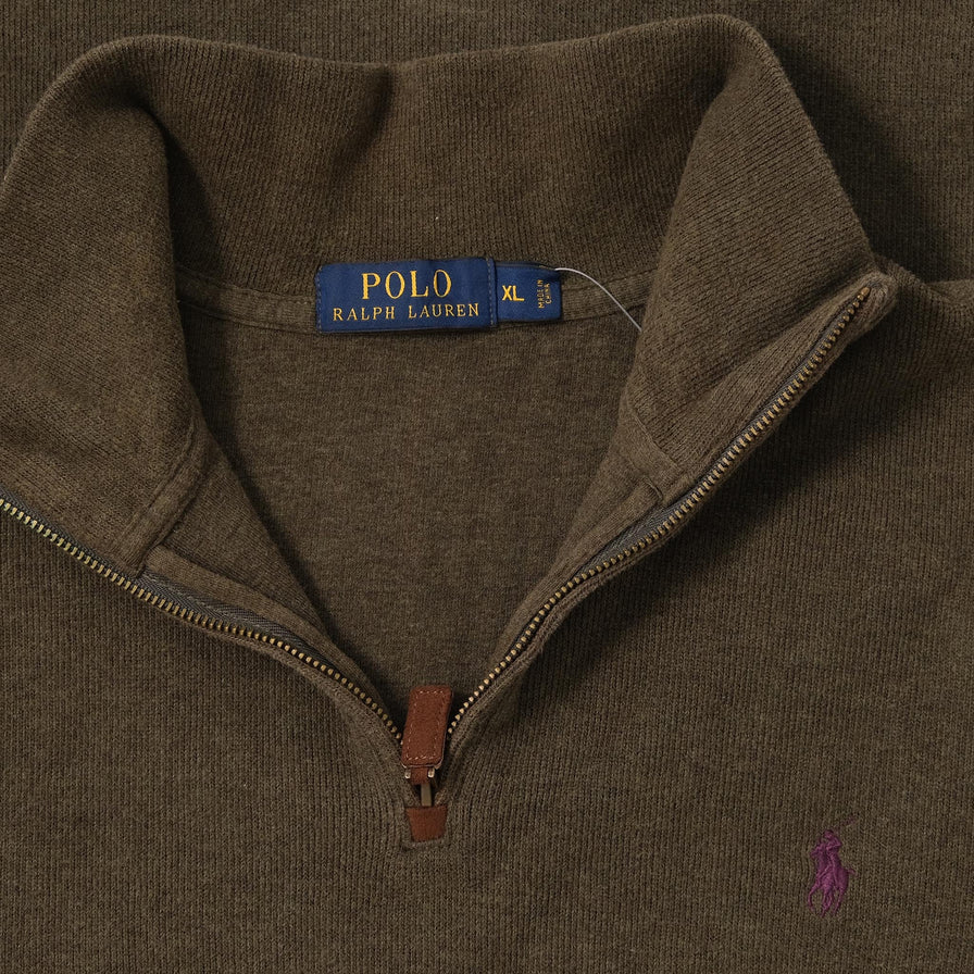 Vintage Polo Ralph Lauren Q-Zip Sweater XLarge 