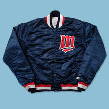 Vintage Starter Minnesota Twins Satin Bomber Jacket Small 