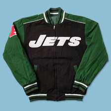 Vintage New York Jets Padded Varsity Jacket Medium 