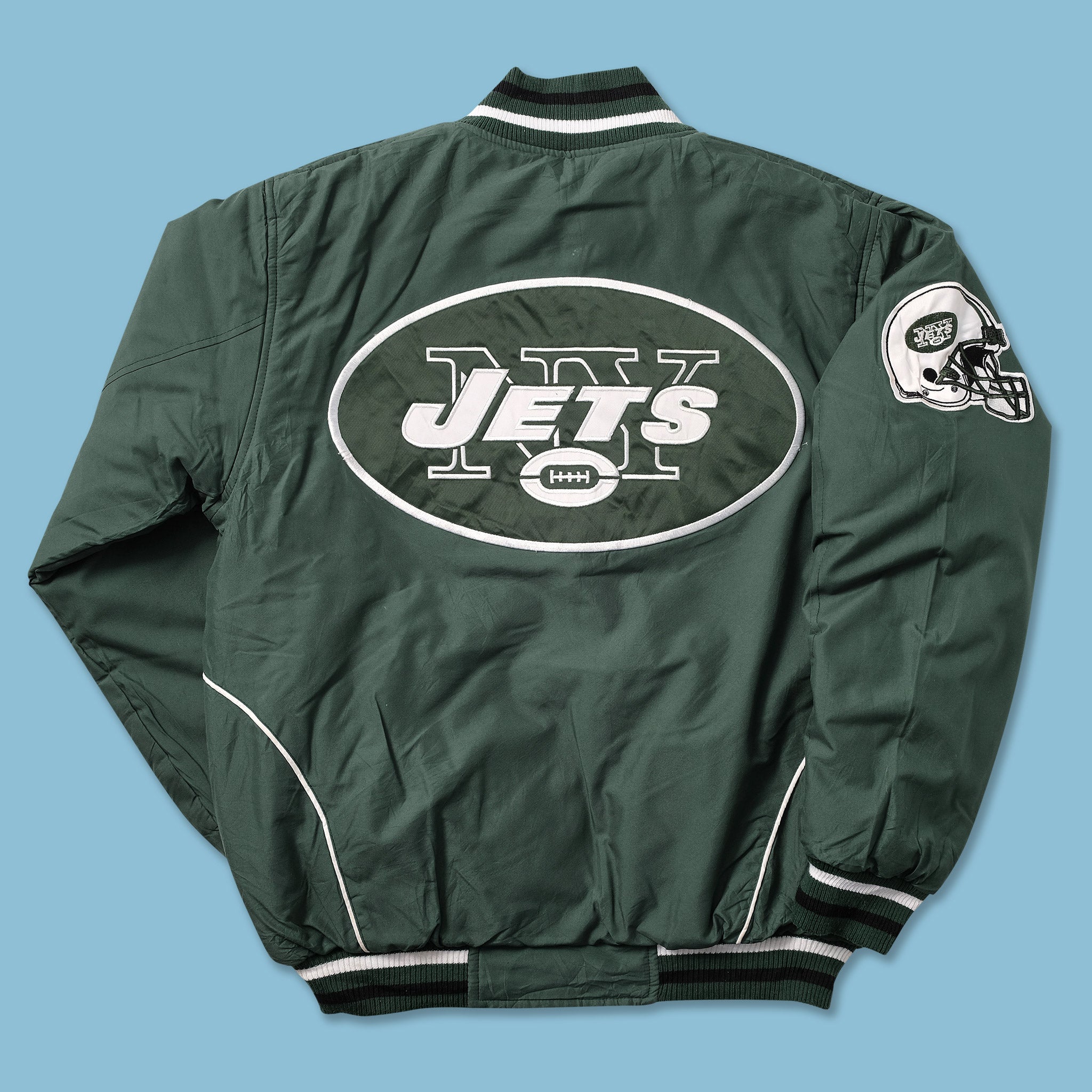 Vintage New York Jets Padded Varsity Jacket Medium | Double