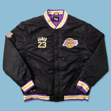 Los Angeles Lakers Lebron James Varsity Jacket Medium - Double Double Vintage