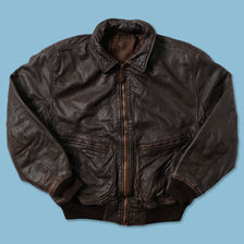Vintage Leather Flight Jacket Medium - Double Double Vintage