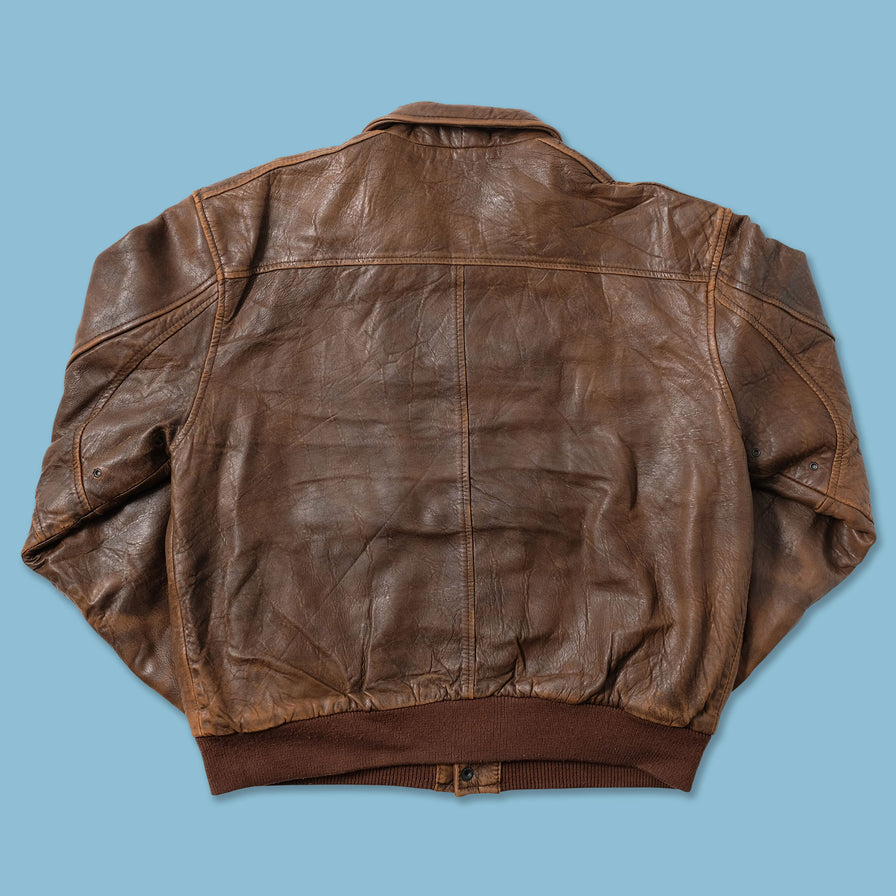 Vintage Leather Flight Jacket Small - Double Double Vintage