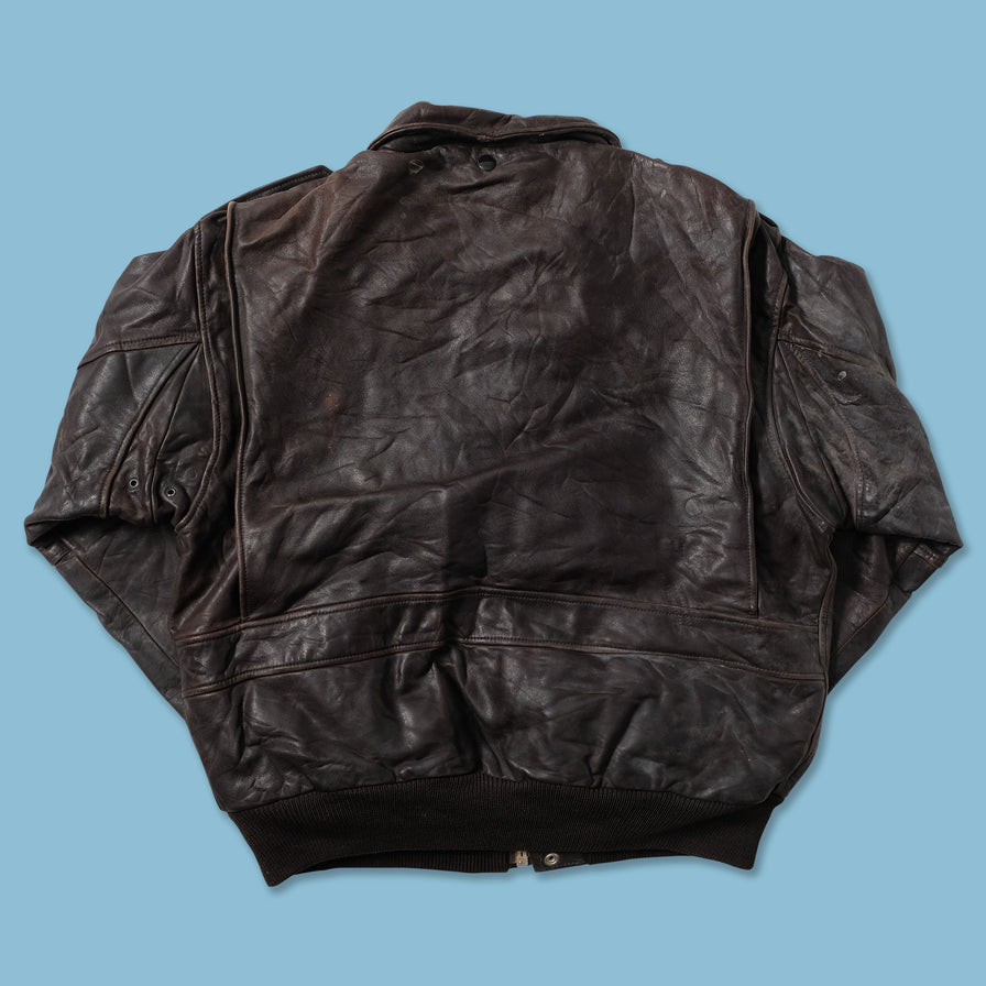 Vintage Leather Flight Jacket Small - Double Double Vintage