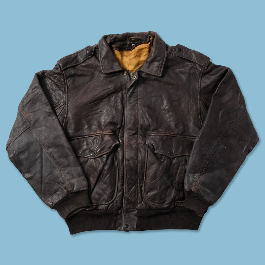 Vintage Leather Flight Jacket Small - Double Double Vintage