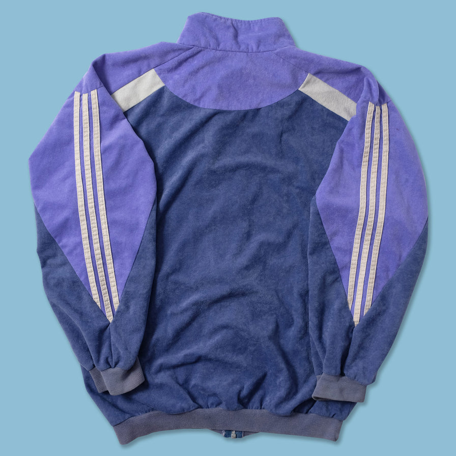 Vintage adidas Velour Track Jacket Medium - Double Double Vintage