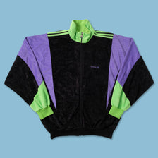 Vintage adidas Velour Track Jacket Large - Double Double Vintage