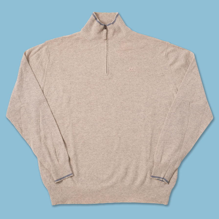 Vintage Kappa Q-Zip Wool Sweater Large 