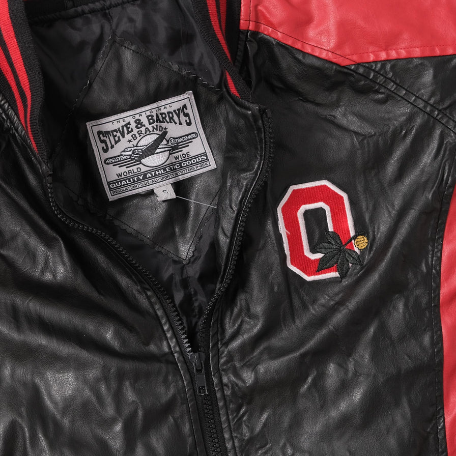 Vintage Women's Ohio State Buckeyes College Leather Jacket XSmall 