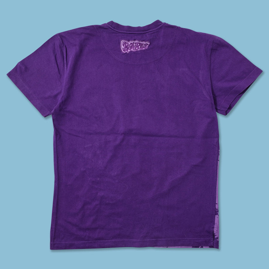 Y2K Raw Blue T-Shirt XLarge 