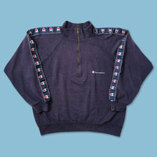 Vintage Champion Q-Zip Sweater Large 