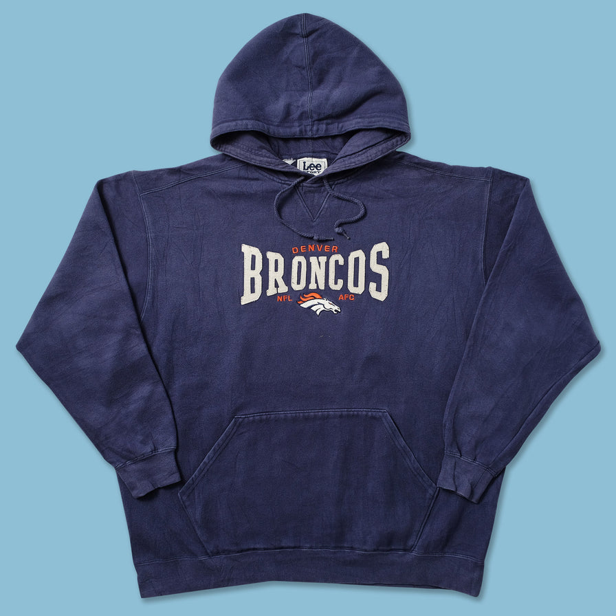 Vintage Denver Broncos Hoody XLarge 