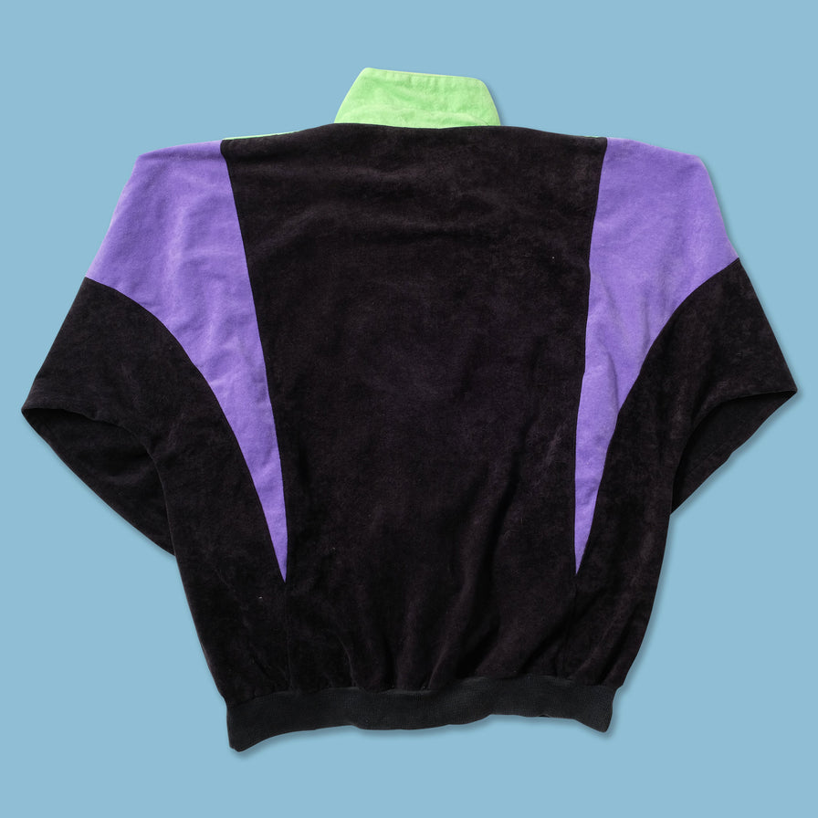 Vintage adidas Velour Track Jacket Large - Double Double Vintage