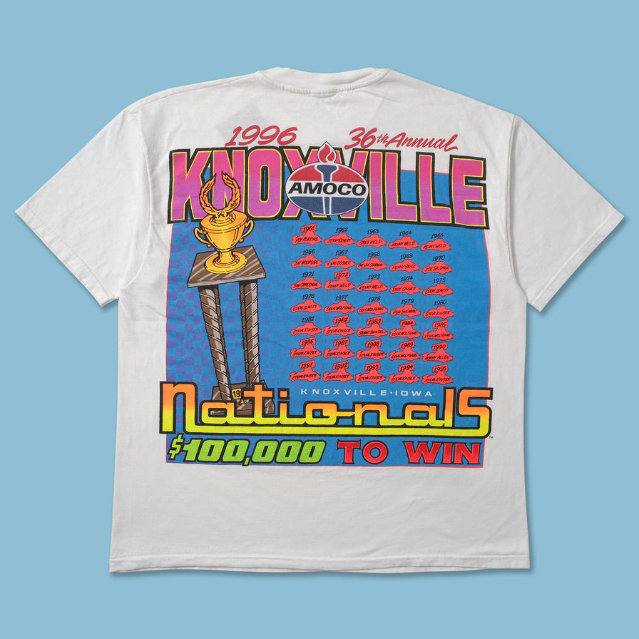 1996 Knoxville Drag Racing T-Shirt Large - Double Double Vintage