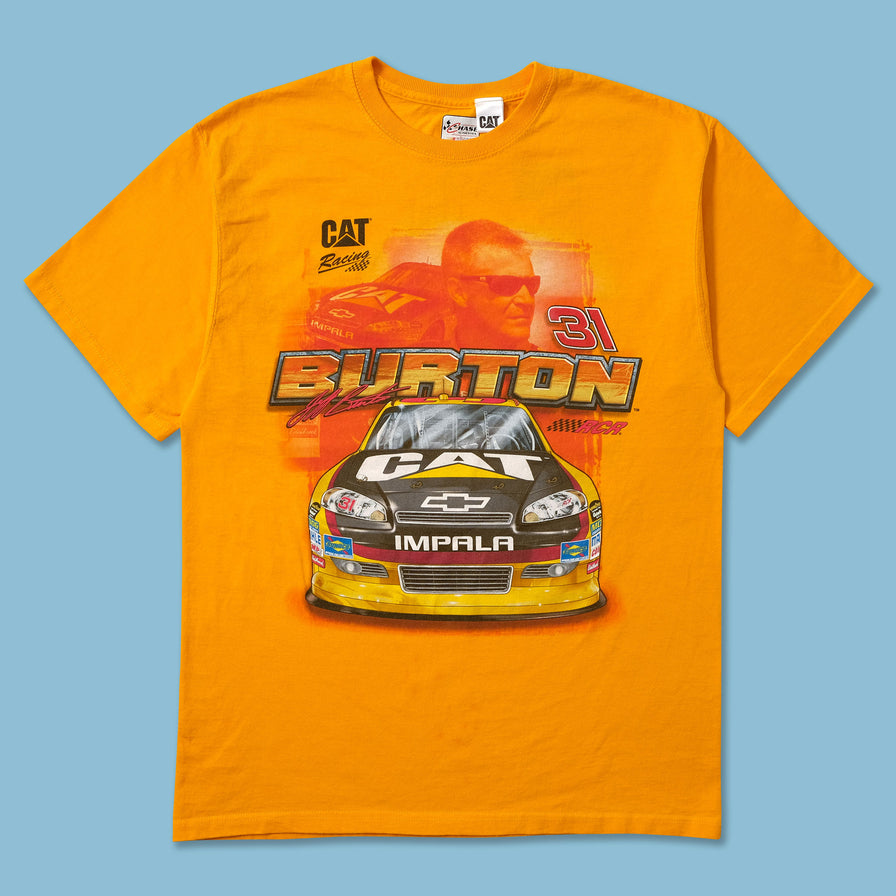 Jeff Burton Cat Racing T-Shirt Medium - Double Double Vintage