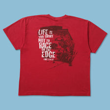 Vintage Nascar Race On The Edge T-Shirt XLarge