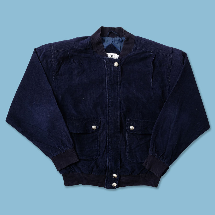 Women's Cord Varsity Jacket Small - Double Double Vintage