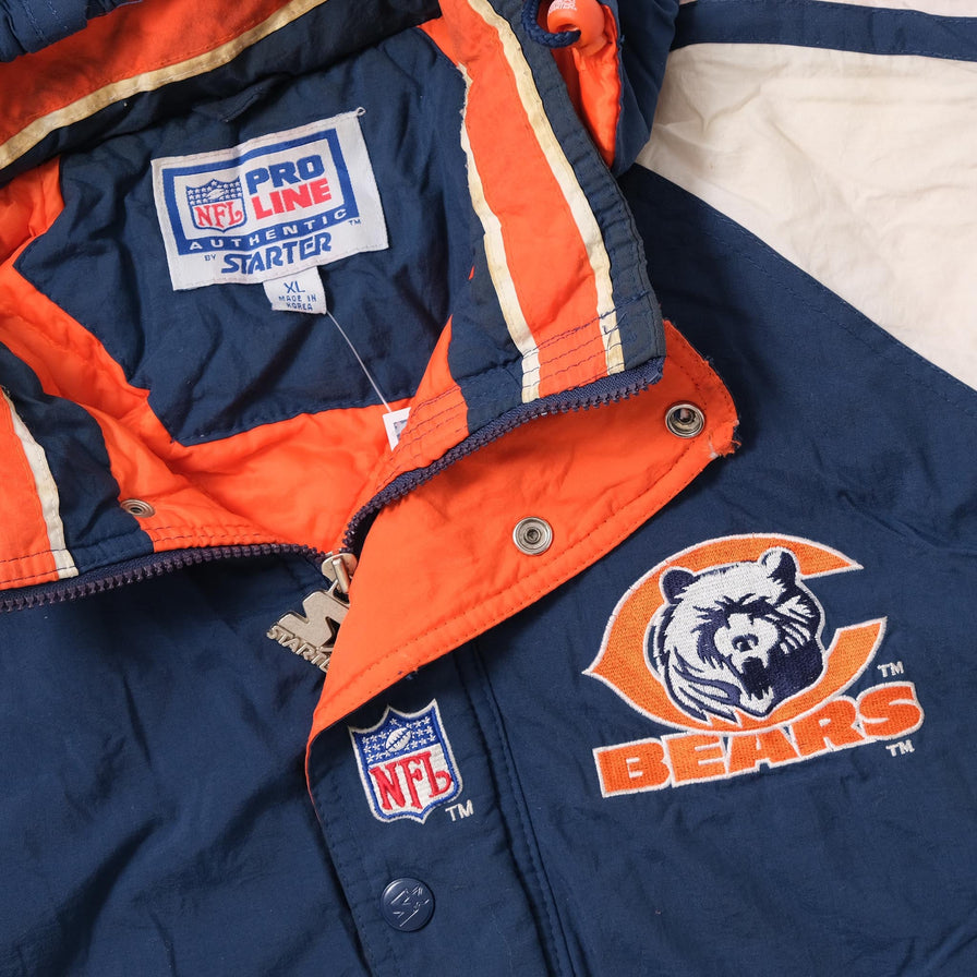 Vintage Starter Chicago Bears Padded Jacket XLarge 