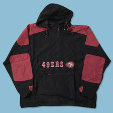 Vintage San Francisco 49ers Halfzip Windbreaker Large 
