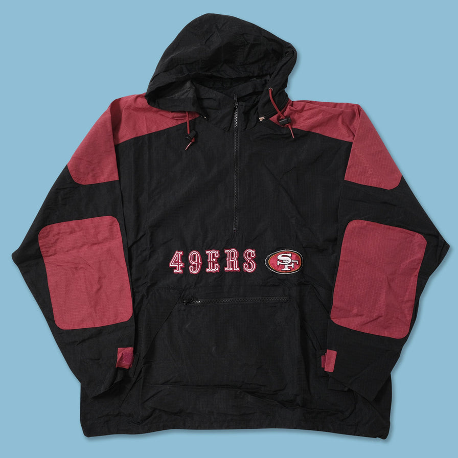 Vintage San Francisco 49ers Halfzip Windbreaker Large 