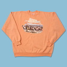 Vintage Horses Sweater XLarge 