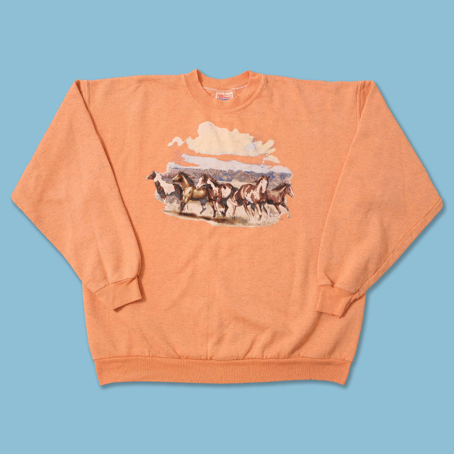 Vintage Horses Sweater XLarge 