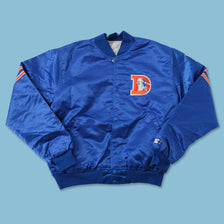 Vintage Starter Denver Broncos Satin College Jacket Large 