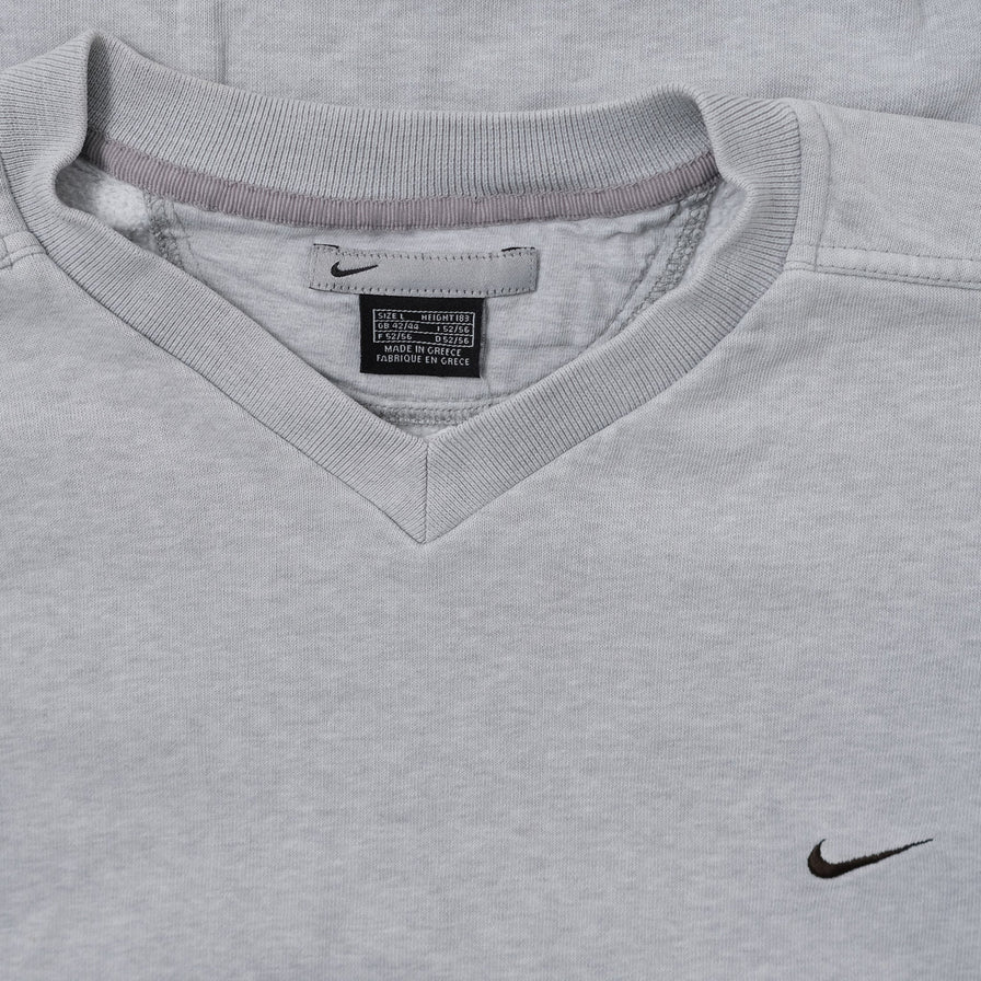 Vintage Nike V-Neck Mini Swoosh Sweater Large